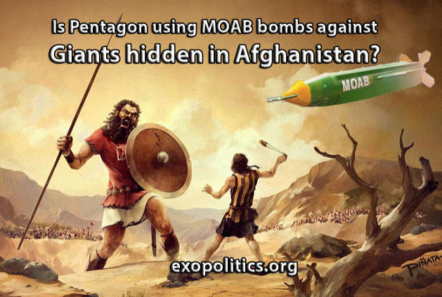 Пентагон использует бомбы MOAB против гигантов скрытых в Афганистане?
